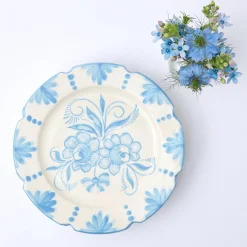 Mrs. Alice Seville Crockery|Seville Blue Gardenia Dinner Plate