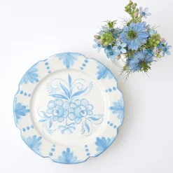 Mrs. Alice Seville Crockery|Seville Blue Gardenia Starter Plate (Set Of 4)