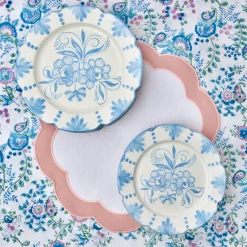 Mrs. Alice Starter Plates|Seville Blue Gardenia Starter Plate (Set Of 4)