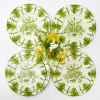 Mrs. Alice Crockery Sets|Seville Green Gardenia Dinner & Starter Plates (Set Of 8)