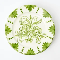 Mrs. Alice Dinner Plates|Seville Green Gardenia Dinner Plate