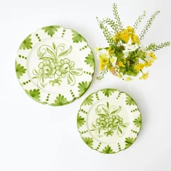 Mrs. Alice Seville Crockery|Seville Green Gardenia Starter Plates (Set Of 4)