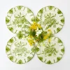 Mrs. Alice Crockery Sets|Seville Green Gardenia Starter Plates (Set Of 4)