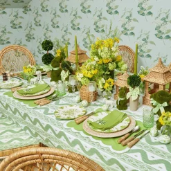 Mrs. Alice Crockery Sets|Seville Green Gardenia Starter Plates (Set Of 4)