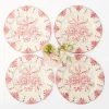 Mrs. Alice Seville Crockery|Seville Pink Gardenia Dinner Plate (Set Of 4)