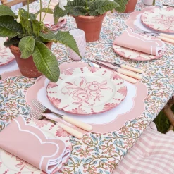 Mrs. Alice Seville Crockery|Seville Pink Gardenia Dinner Plate (Set Of 4)