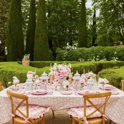 Mrs. Alice Starter Plates|Seville Pink Gardenia Dinner & Starter Plates (Set Of 8)