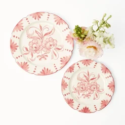 Mrs. Alice Seville Crockery|Seville Pink Gardenia Starter Plate (Set Of 4)