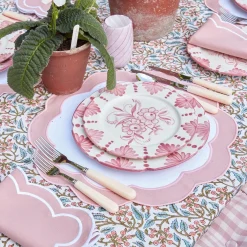 Mrs. Alice Seville Crockery|Seville Pink Gardenia Starter Plate (Set Of 4)