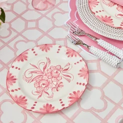 Mrs. Alice Seville Crockery|Seville Pink Gardenia Starter Plate (Set Of 4)