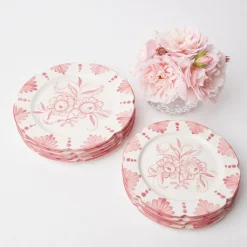 Mrs. Alice Starter Plates|Seville Pink Gardenia Starter Plate (Set Of 4)