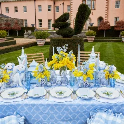 Mrs. Alice Napkins|Sky Blue Linen Tulip Napkins (Set Of 4)