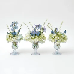 Mrs. Alice Vases|Small Blue Fluted Vase (Set Of 3)