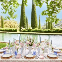 Mrs. Alice Candle Holders|Small Camille Azure Candle Holders (Pair)