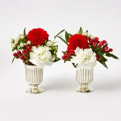 Mrs. Alice Vases|Small Mercury Fluted Vase (Pair)