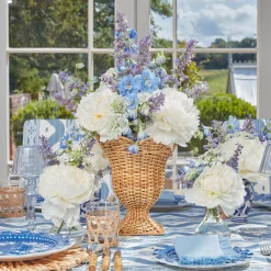 Mrs. Alice Urns & Pedestals|Small Natural Rattan Urn Vase