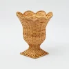 Mrs. Alice Vases|Small Natural Rattan Urn Vase