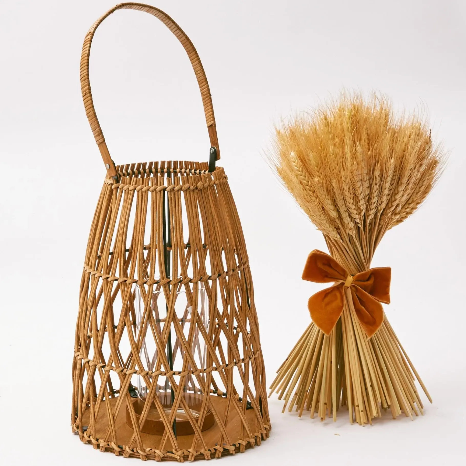 Mrs. Alice Candle Holders|Small Rattan Lantern