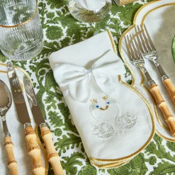 Mrs. Alice Napkin Rings, Bows & Wreaths|Snow White Velvet Napkin Bows (Set Of 4)