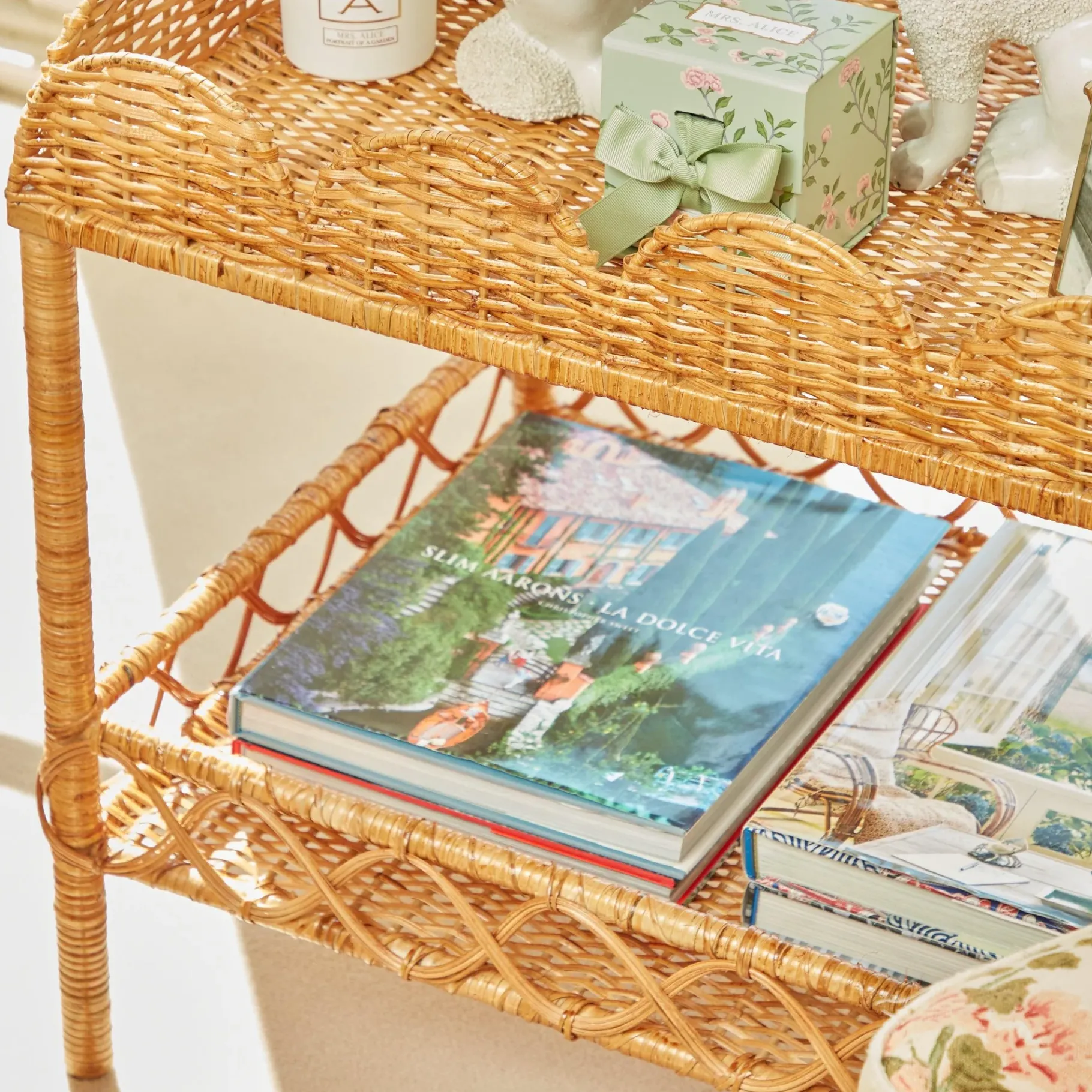 Mrs. Alice Rattan Furniture|Sophia Rattan Side Table