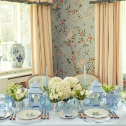 Mrs. Alice Vases|Square Floral Print Ginger Jar