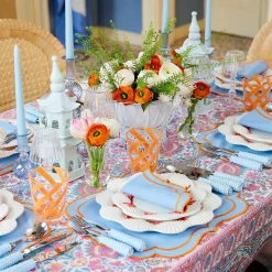 Mrs. Alice Napkins|Sylvie Blue & Orange Napkins (Set Of 4)