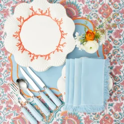 Mrs. Alice Placemats|Sylvie Blue & Orange Placemats (Set Of 4)