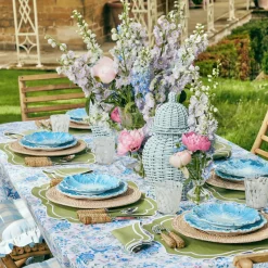 Mrs. Alice Napkins|Sylvie Green Embroidered Napkins (Set Of 4)