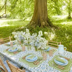 Mrs. Alice Placemats|Sylvie Green Embroidered Placemats (Set Of 4)