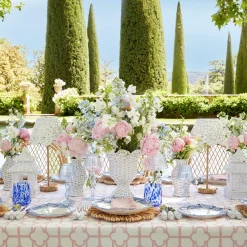 Mrs. Alice Lamps & Lighting|Tall Rechargeable Lamp With White Seagrass Lampshade