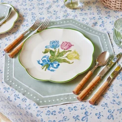 Mrs. Alice Crockery Sets|Tulip Dinner Plate (Set Of 4)