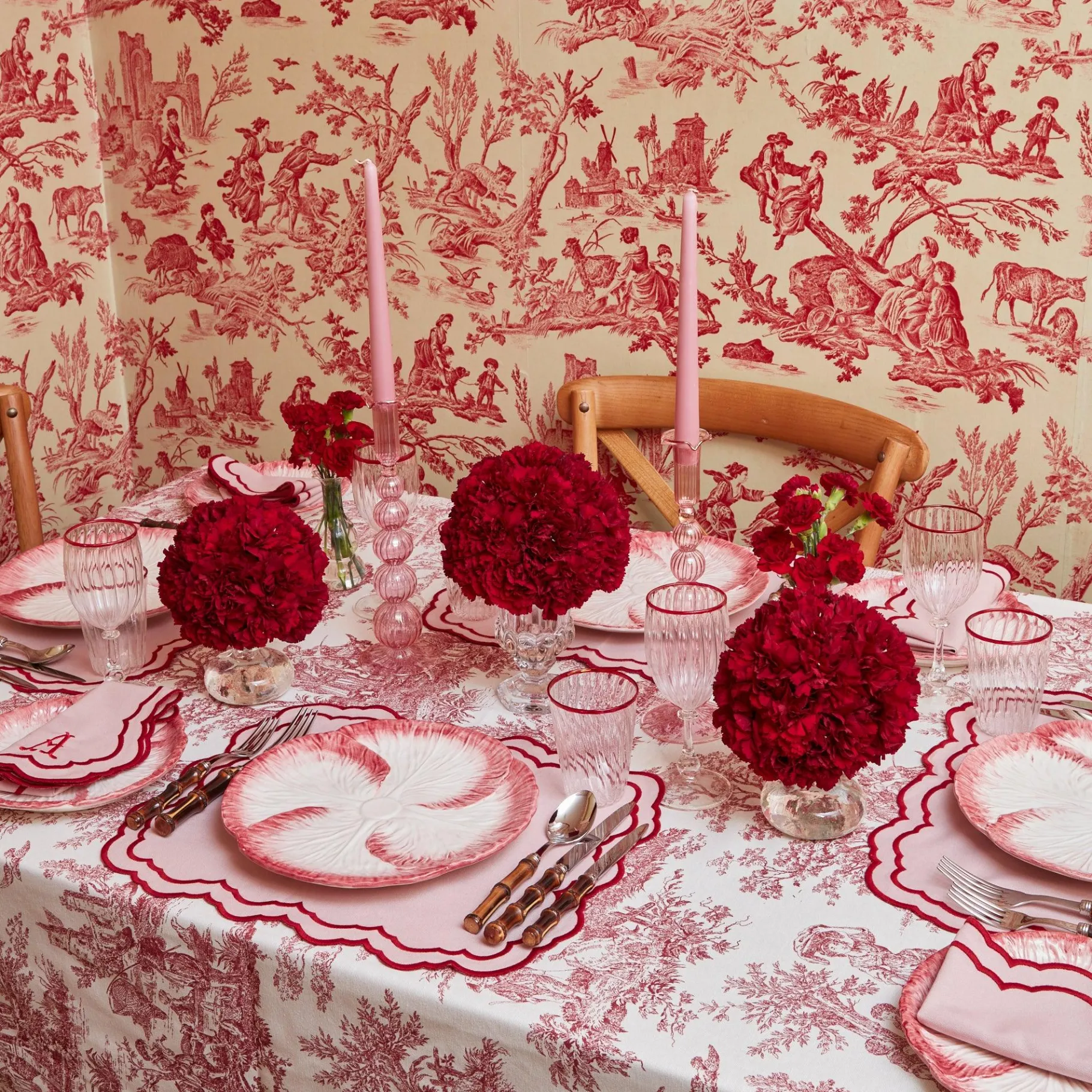 Mrs. Alice Napkins|Valerie Pink Napkins (Set Of 4)