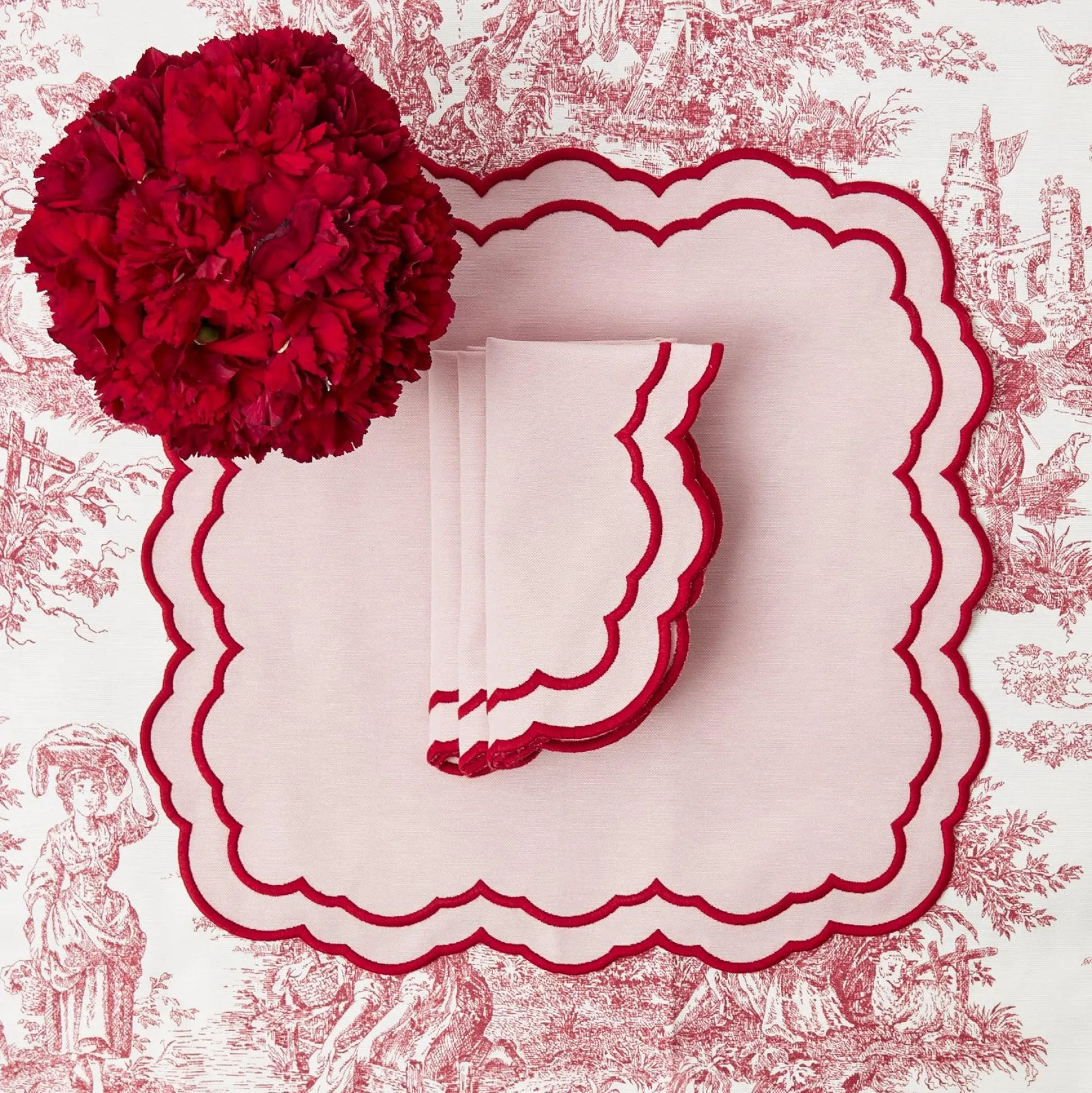 Mrs. Alice Napkins|Valerie Pink Napkins (Set Of 4)