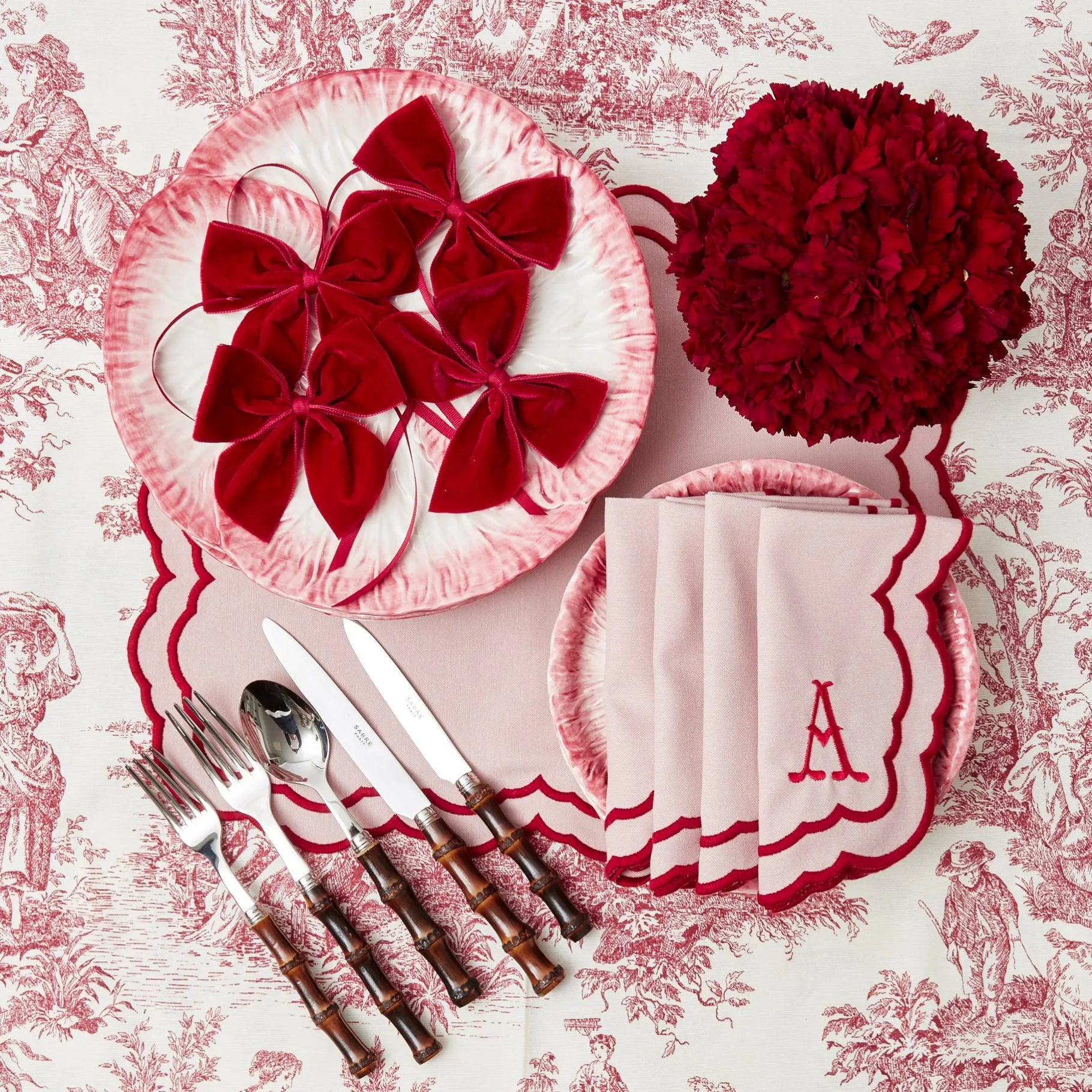 Mrs. Alice Napkins|Valerie Pink Napkins (Set Of 4)