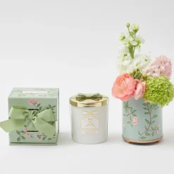 Mrs. Alice Candle Holders|Velvet Oak Tole Candle Pot