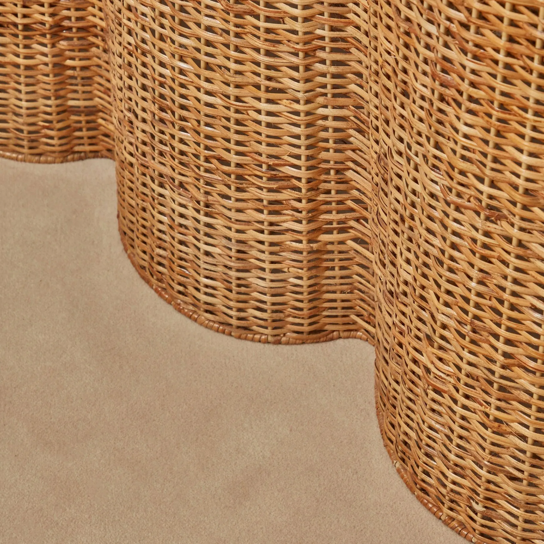 Mrs. Alice Tables|Vivienne Rattan Scalloped Console Table