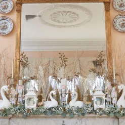 Mrs. Alice Candle Holders|White & Gold Pagoda Lantern