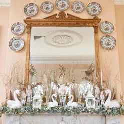 Mrs. Alice Candle Holders|White & Gold Pagoda Lantern