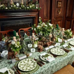 Mrs. Alice Napkins|White Embroidered Skier Napkins (Set Of 4)