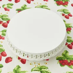 Mrs. Alice Teaware|White Lace Cake Stand