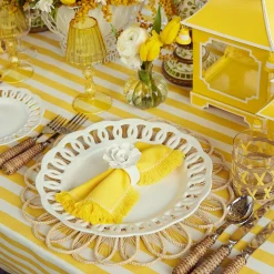 Mrs. Alice Dinner Plates|White Lace Dinner Plates (Set Of 4)