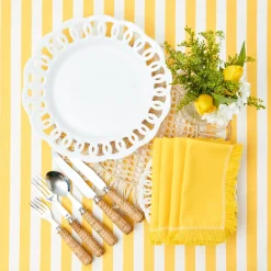 Mrs. Alice Dinner Plates|White Lace Dinner Plates (Set Of 4)