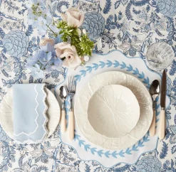 Mrs. Alice Lettuce Crockery|White Lettuce Dinner Plate