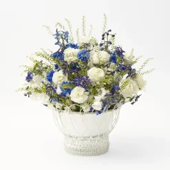 Mrs. Alice Vases|White Metal Planter