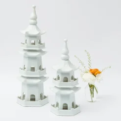Mrs. Alice Decoration Sets|White Porcelain Pagoda Decoration Set