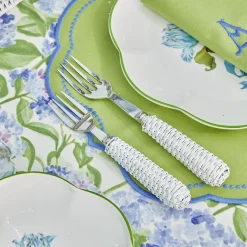 Mrs. Alice Cutlery Sets|White Rattan Cutlery (5 Piece)
