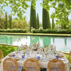 Mrs. Alice Rattan Tableware|White Rattan Decoration Set