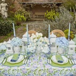 Mrs. Alice Rattan Tableware|White Rattan Pagoda Lantern Set