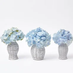 Mrs. Alice Rattan Tableware|White Rattan Vase (Set Of 3)