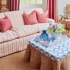 Mrs. Alice Trays & Liners|White Scalloped Rattan Breakfast Tray